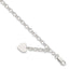 Sterling Silver Engraveable Heart Charm Rolo Bracelet