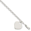 Heart Bracelet in Sterling Silver, 17mm Engravable - Sophia Jewelers