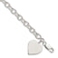 Heart Link Bracelet in Sterling Silver, 18mm Engravable - Sophia Jewelers
