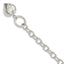 Sterling Silver LOVE Puffed Heart Charm Bracelet
