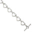 Heart & Circle Link Bracelet in Sterling Silver, 10mm, 7.5 Inch - Sophia Jewelers