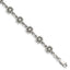 Flower Charm Bracelet in Sterling Silver, 8mm Antiqued, 7 Inch - Sophia Jewelers