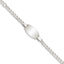 Link Oval Plate ID Bracelet in Sterling Silver, Engravable, 5 Inch - Sophia Jewelers