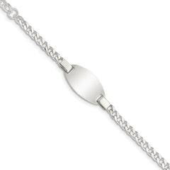 Sterling Silver Childrens 5in Plus 1in Ext ID Bracelet