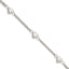 Heart & Love Fancy Bracelet in Sterling Silver, 9mm - Sophia Jewelers