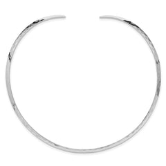 Sterling Silver 3.5mm Hammered Neck Collar