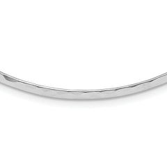 Sterling Silver 3.5mm Hammered Neck Collar