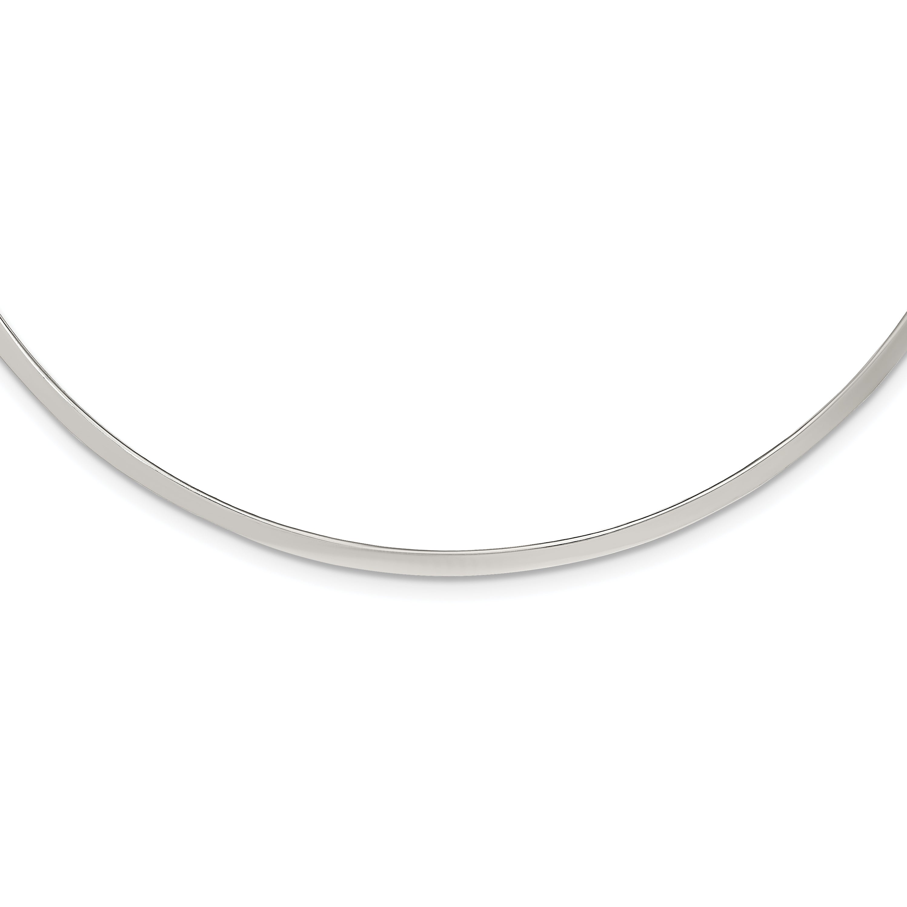 Sterling Silver Polished 3mm Neck Collar