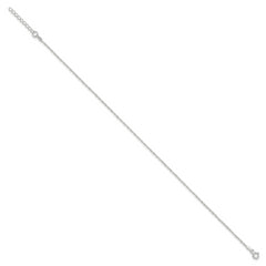 Sterling Silver 1.3mm Singapore Chain 10 inch Plus 1 inch Extender Chain - Total 11 inch Anklet