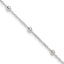 Sterling Silver 1mm Beaded Chain Plus Extender - Total Anklet
