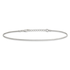Sterling Silver 1.5mm Round Snake Chain 9 inch Plus 1 inch Extender - Total 10 inch Anklet