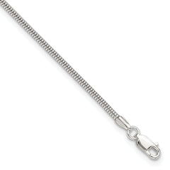 Sterling Silver 2mm Snake Chain 9 inch Plus 1 inch Extender - Total 10 inch Anklet