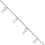Lock and Key Anklet in Sterling Silver with Extender, 9 Inch - Sophia Jewelers