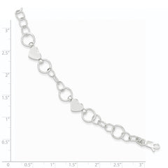 Sterling Silver Heart Bracelet