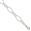 Oval Circle Fancy Link Bracelet in Sterling Silver, 9mm, 7.5 Inch - Sophia Jewelers