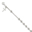 Cross Station Bead Bracelet in Sterling Silver, 9mm, 7.2 Inch - Sophia Jewelers
