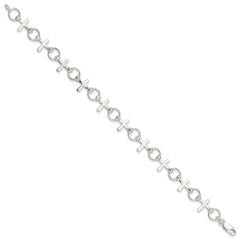 Sterling Silver Cross Bracelet