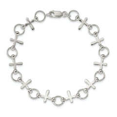 Sterling Silver Cross Bracelet
