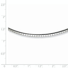 Sterling Silver Rhodium-plated 2mm with 2 inch Extention Cubetto Chain