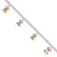 Enameled Bears Children's Bracelet in Sterling Silver, 5 Inch - Sophia Jewelers
