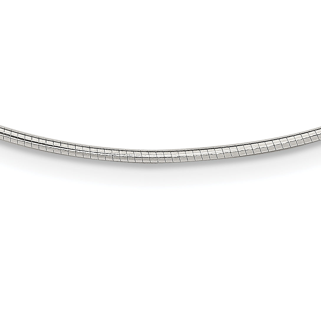 Sterling Silver 1.6mm With 2in extender Neckwire Chain