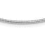 Sterling Silver Rhodium-plated 2mm Round With 2in ext Cubetto Necklace