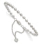Beaded Heart Charm Bracelet in Sterling Silver, 7.5 Inch - Sophia Jewelers
