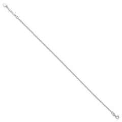 Sterling Silver Fancy Chain 9 inch Plus 1 inch Extender - Total 10 inch Anklet