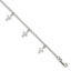 Sterling Silver 9 in Cross Anklet - Sophia Jewelers