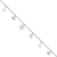 Sterling Silver Ocean Theme Charms 10 inch Plus 1 inch Extender - Total 11 inch Anklet