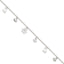 Ocean Theme Charms Anklet in Sterling Silver with Extender, 10 Inch - Sophia Jewelers