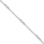 Sterling Silver Rhodium-plated Bezel CZ 5-Station 9 inch Plus 1 inch Extender - Total 10 inch Anklet