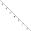 Sterling Silver Multi-colored Beads 10 inch Plus 1 inch Extender - Total 11 inch Anklet