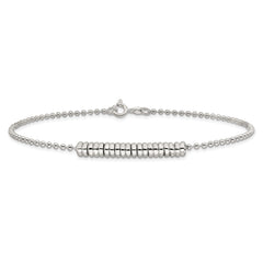 Sterling Silver 10inch Polished Fancy Love Ring Anklet