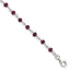 Sterling Silver Dark Red CZ Polished Bracelet
