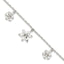 Snowflake Charms Bracelet in Sterling Silver, 9mm, 7.5 Inch - Sophia Jewelers
