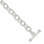 Fancy Link Toggle Bracelet in Sterling Silver, 7.35mm, 7.5 Inch - Sophia Jewelers