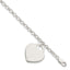 Heart Bracelet in Sterling Silver, 18mm Engravable, 7 Inch - Sophia Jewelers
