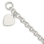 Heart Toggle Bracelet in Sterling Silver, 20mm Engravable, 7.5 Inch - Sophia Jewelers