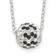 Black & White Stellux Crystal Necklace in Sterling Silver, 18 Inch - Sophia Jewelers