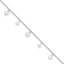 Sterling Silver Stars 9 inch Plus 1 inch Extender - Total 10 inch Anklet