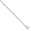 Sterling Silver Bead 7-Station 10 inch Plus 1 inch Extender - Total 11 inch Anklet