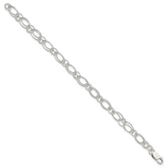 Sterling Silver Polished Oval Link Bracelet