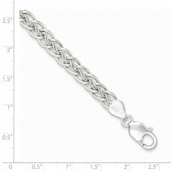 Sterling Silver Polished and Textured Fancy Bracelet