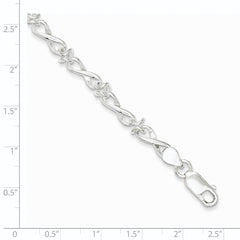 Sterling Silver Polished Fancy Link Bracelet