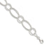 Double Link Bracelet in Sterling Silver, 12mm Textured, 7 Inch - Sophia Jewelers