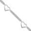 Heart Station Bracelet in Sterling Silver, 4mm, 7.5 Inch - Sophia Jewelers