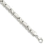 Link Bracelet in Sterling Silver, 8mm Brushed & Satin - Sophia Jewelers