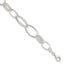 Oval Link Bracelet in Sterling Silver, 14mm Textured, 7.5 Inch - Sophia Jewelers