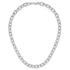 Sterling Silver Open Link Cable 8.50mm Necklace